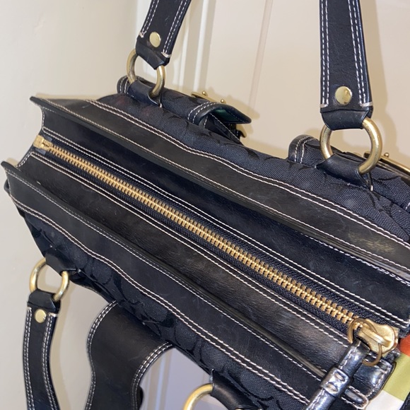 Coach MANDY Legacy Limited Edition Signature Jacquard Leather Satchel Handbag - Picture 13 of 15